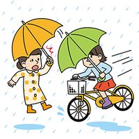 傘差し運転の禁止