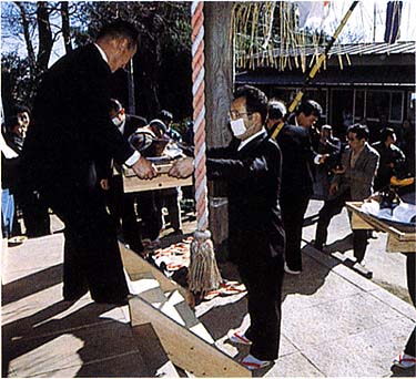 船形香取神社社擅御膳献上式の写真