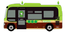 野田市まめバス（新型）約54分の1ペーパークラフト