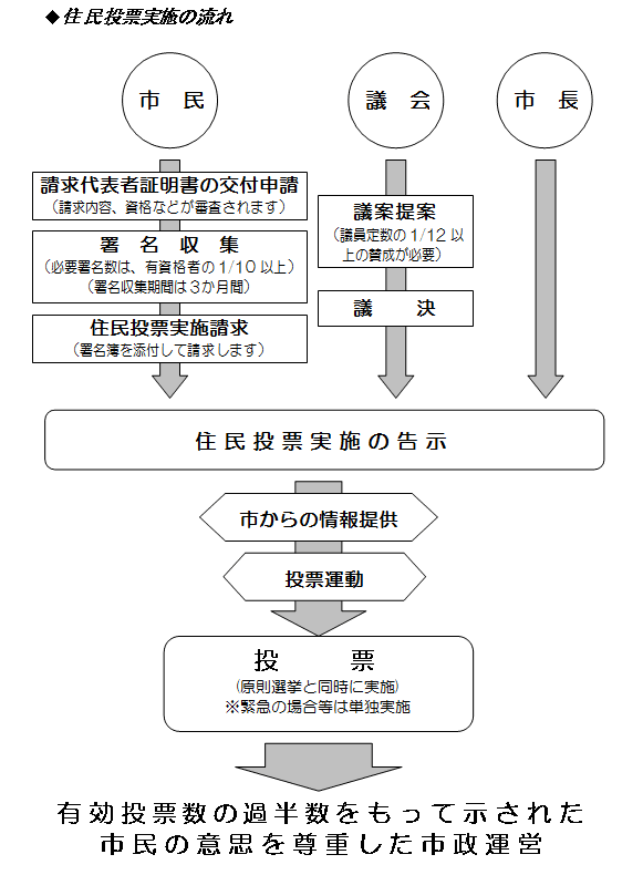 住民投票実施の流れのイメージ画像