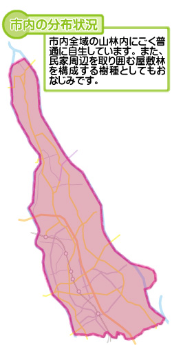 市内の分布状況の図