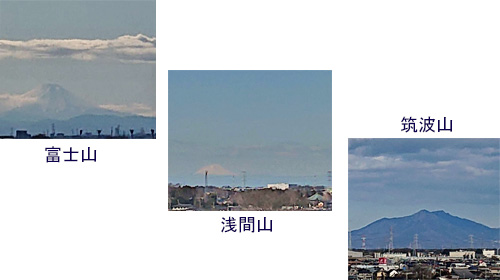関宿城博物館から見える山々