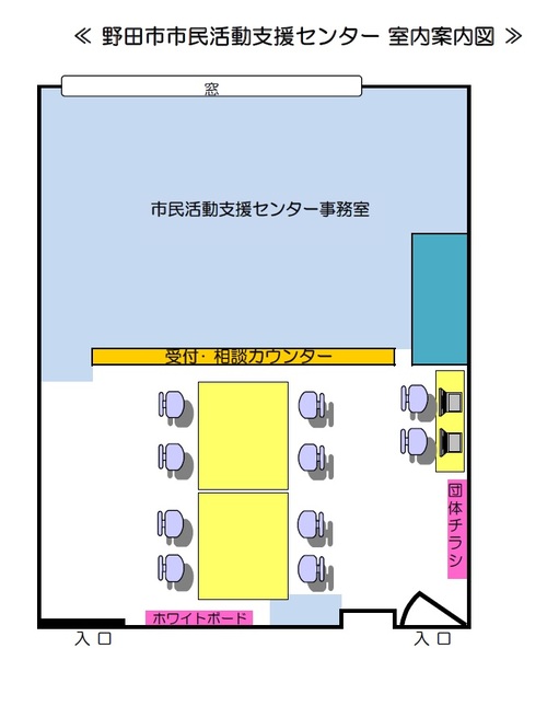 センター室内の案内図