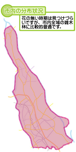 市内の分布状況の図