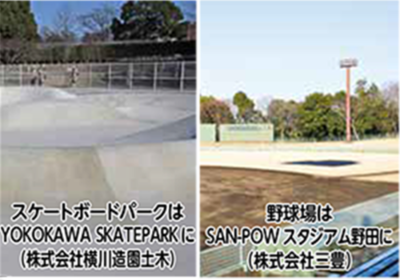 ネーミングライツが新たに決まった2施設