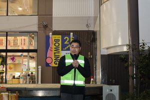 挨拶をする市長