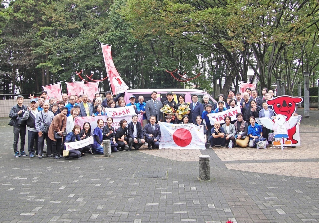 みんなで一緒　に記念撮影