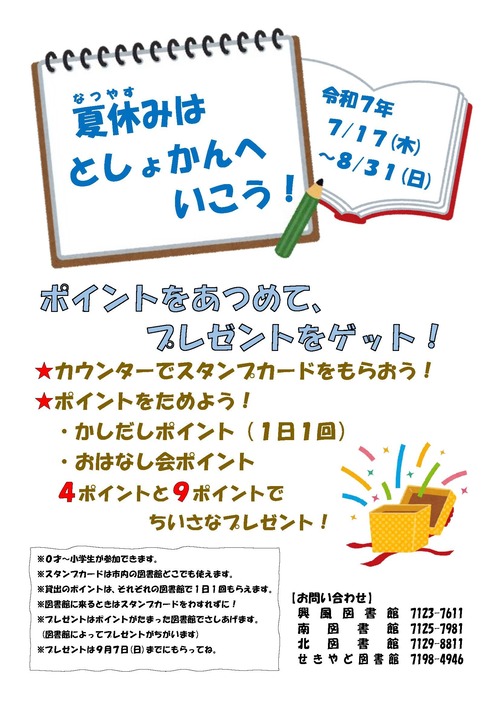 としょかんへいこうポスター