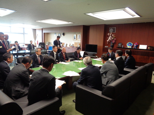 国土交通大臣への要望風景