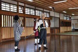 春風館道場での撮影