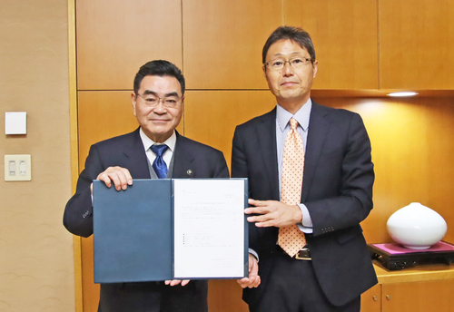 市長とNHK千葉放送局 局長綱島氏