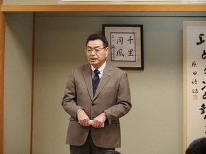 挨拶をする市長