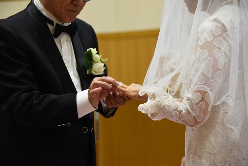 指輪を交換する