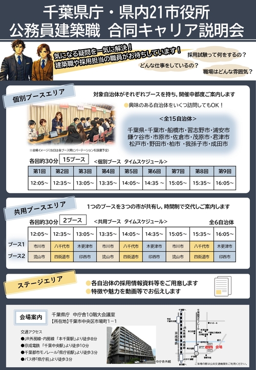 合同キャリア説明会チラシの裏面