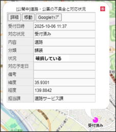 公開マップの確認