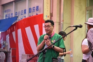 挨拶をする市長