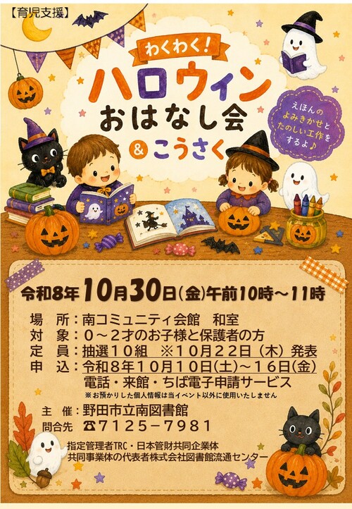 わくわくハロウィンおはなし会ポスター