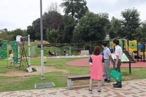 子ども館での撮影風景